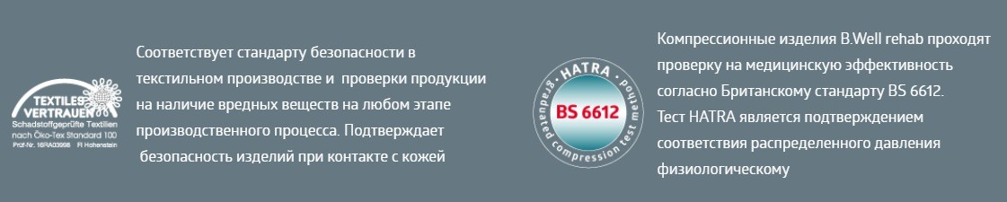 Стандарты качества компрессионного трикотажа B.Well rehab, фото